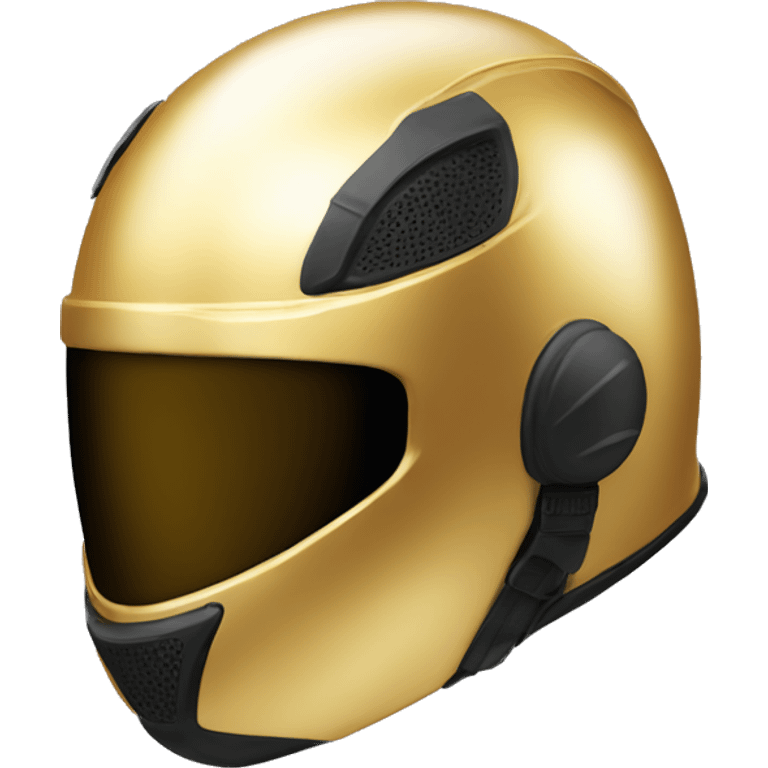 Gold motorbike helmet emoji