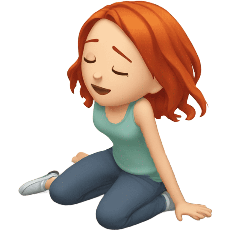 Red head face plant girl emoji