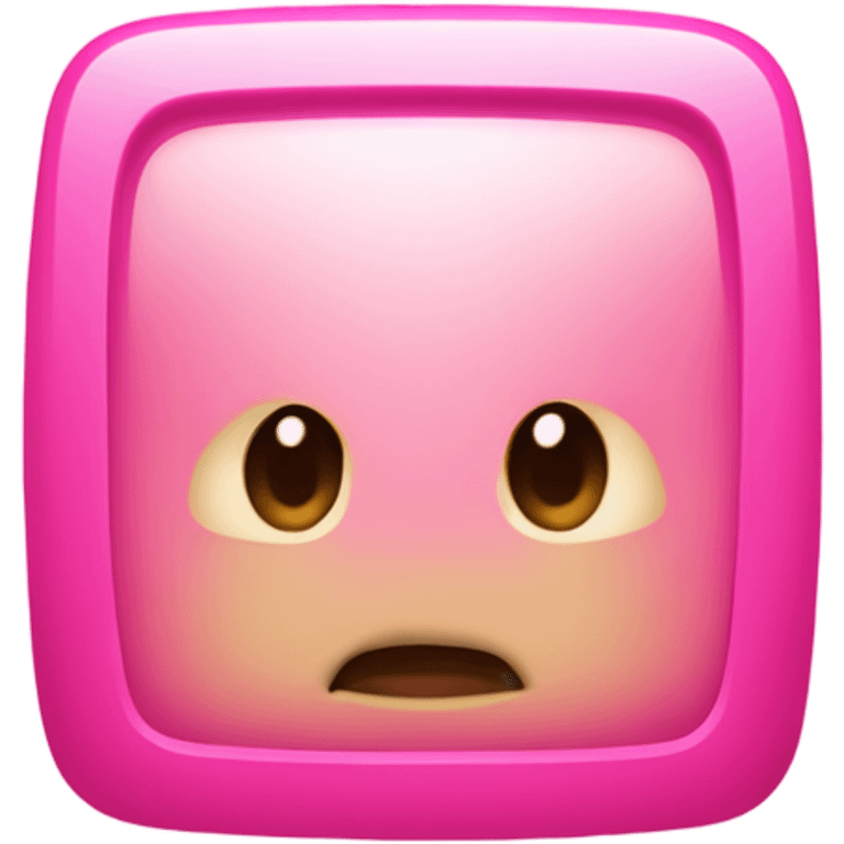 A bold, rounded, uppercase letter ‘P’ inside a square or circle with a solid pink background like the following emoji 🅿️ emoji