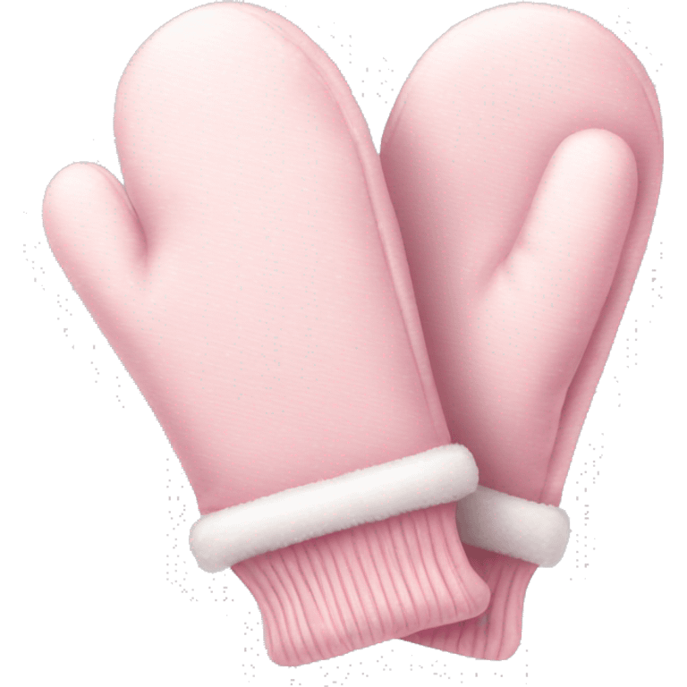 Pastel pink Christmas mittens emoji