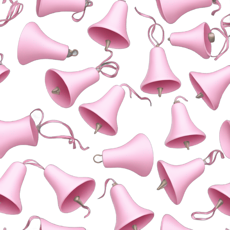 Light pink Christmas bells emoji