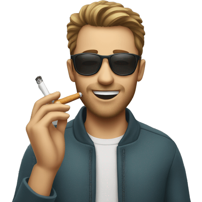 pretending to enjoy a cigarette  emoji