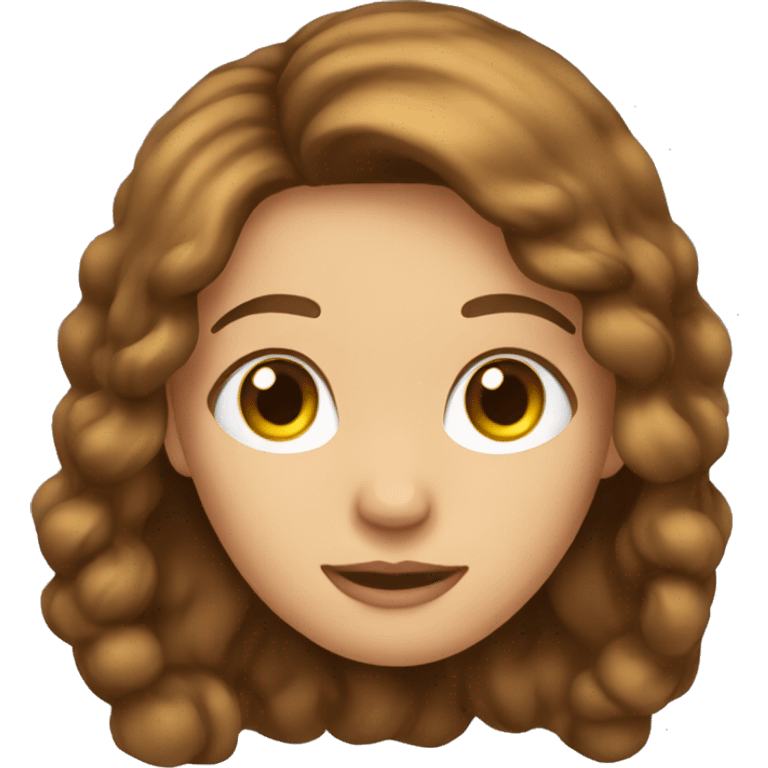 A pretty girl with brown hair on Christmas  emoji