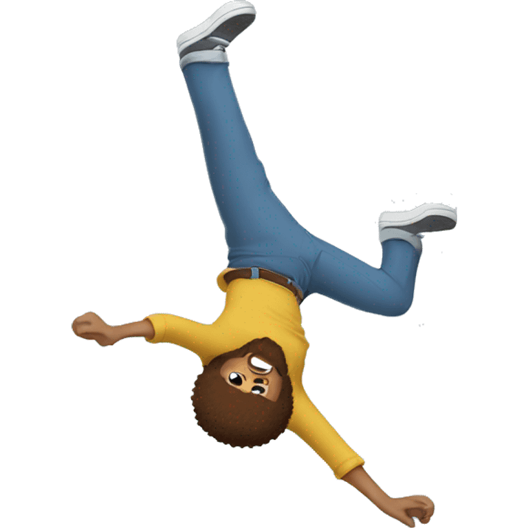 bob ross doing a backflip emoji