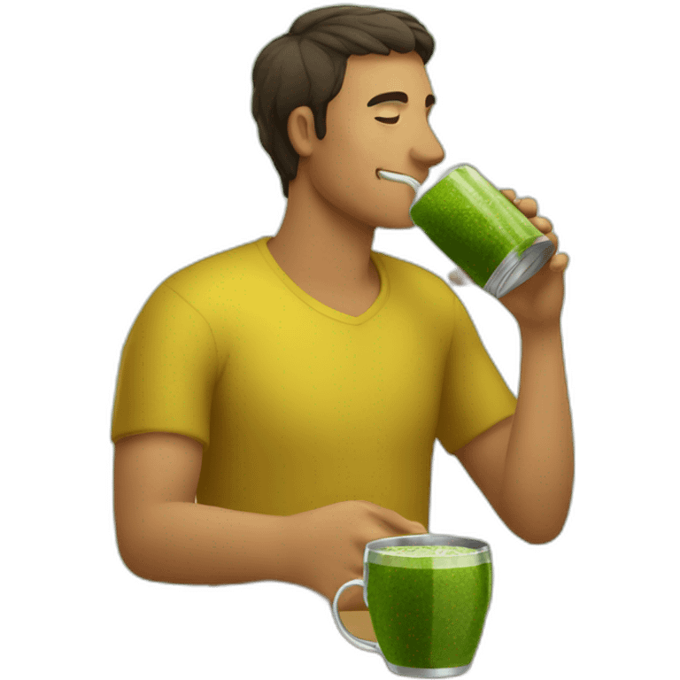 brazilian men drinking yerba mate emoji