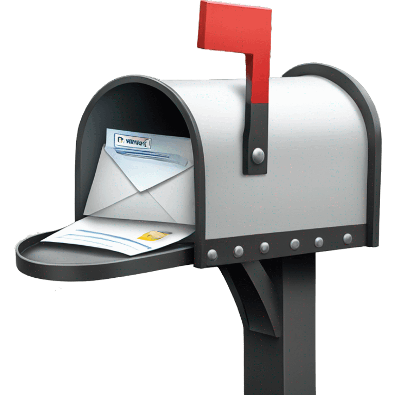 mailbox with mail coming out emoji