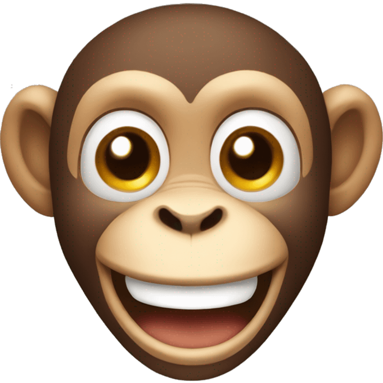 Cute little Smiling Monkey face emoji