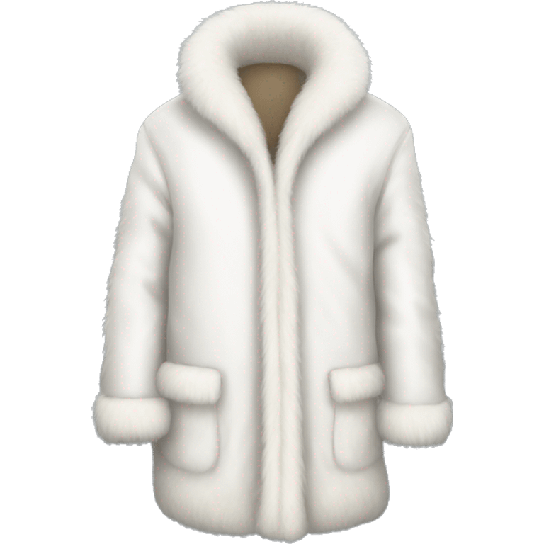 White Fur coat  emoji