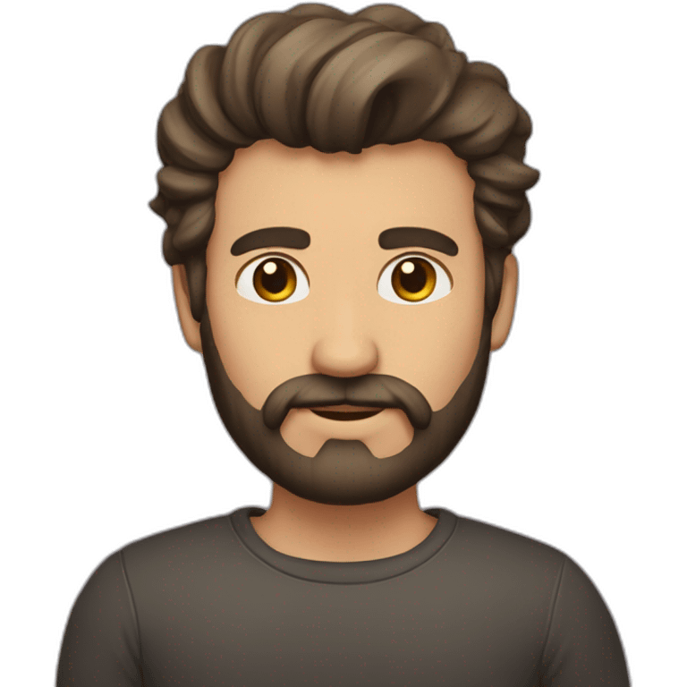 Hombre calvo con barba emoji