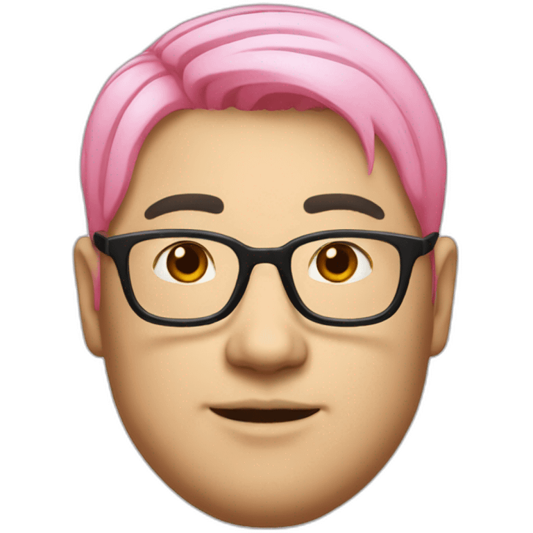 pinkhair-fat-japanese-man-pink-redspectacle emoji