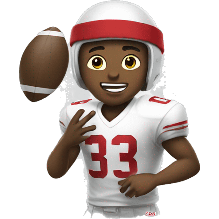 Me playing football with a hat on emoji