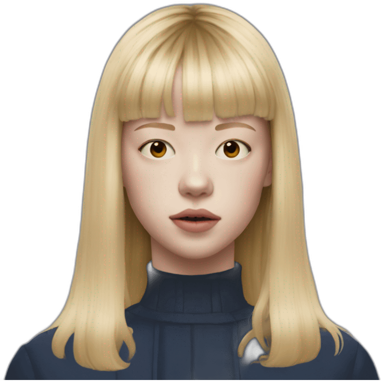 blonde mia goth with bangs emoji