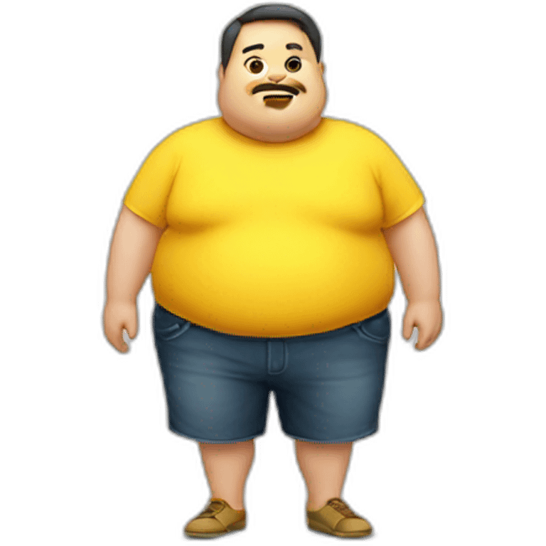 fat man yellow emoji