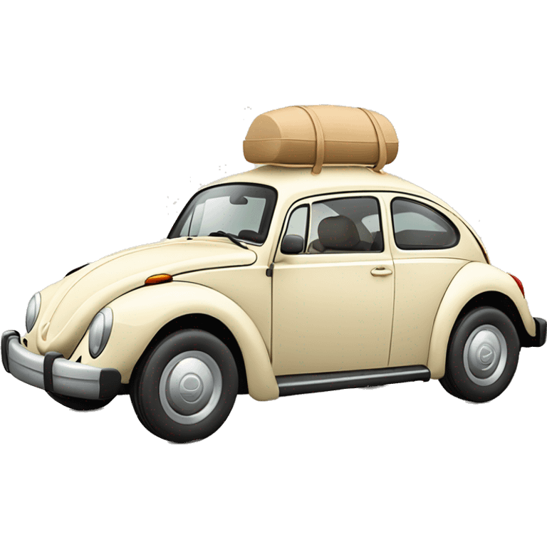 new 2006 volkswagen beetle in a light cream color emoji