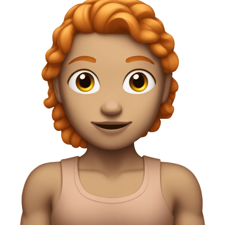 muscular ginger white girl emoji