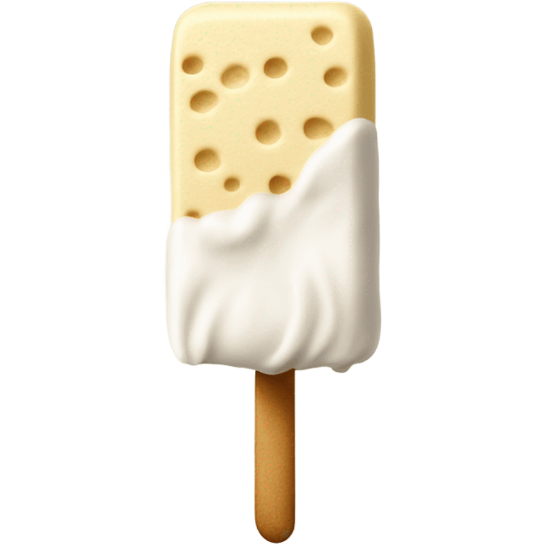 rectangular vanilla ice cream bar on a stick emoji