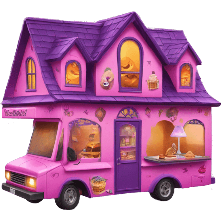 Barbie’s haunted dream house and food truck  emoji