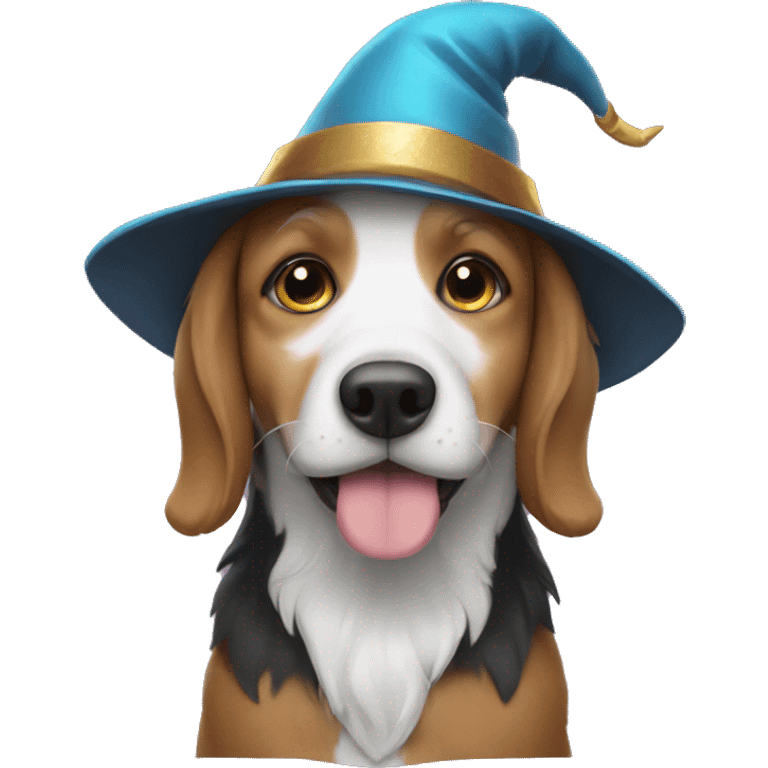 dog with wizard hat emoji