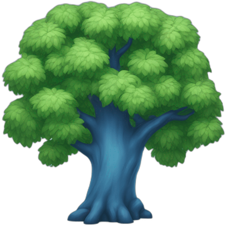 Arbre bleu emoji