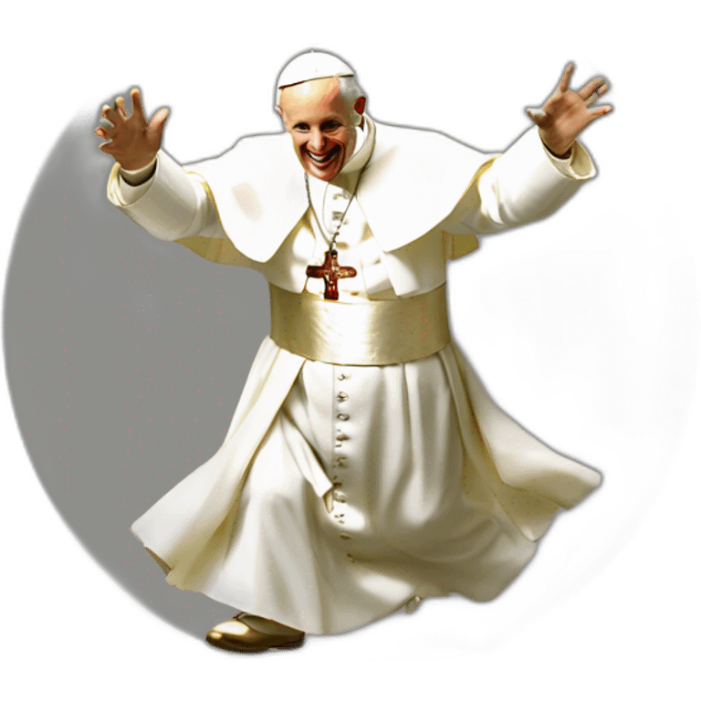 The pope dancing emoji