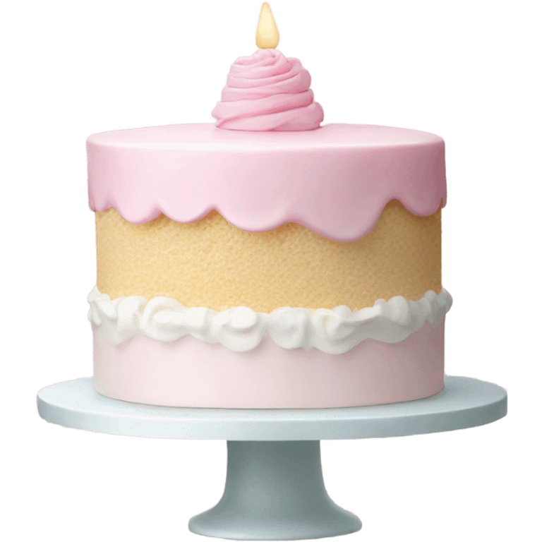 pastel pink and white cake emoji