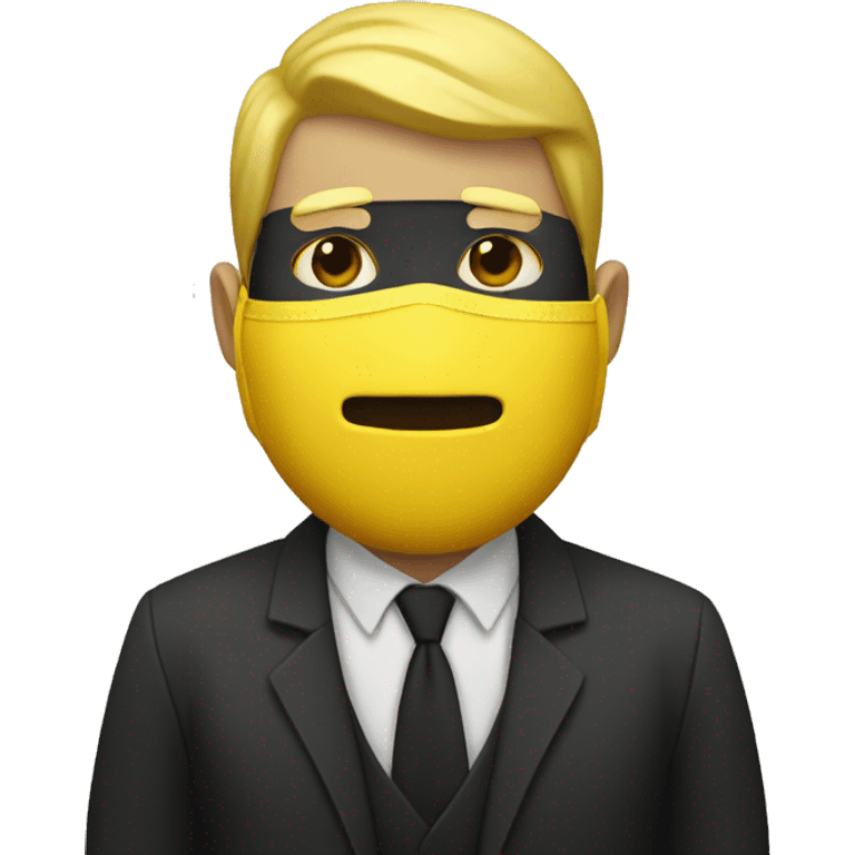 gojo with mask on yellow emoji emoji