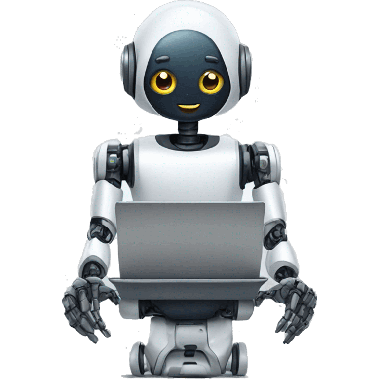 ai robot with laptop emoji