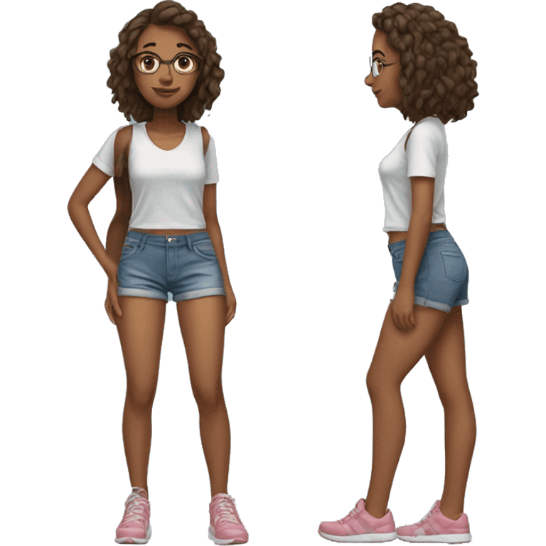 girl in shorts emoji