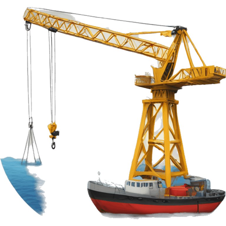 a boat crane  emoji