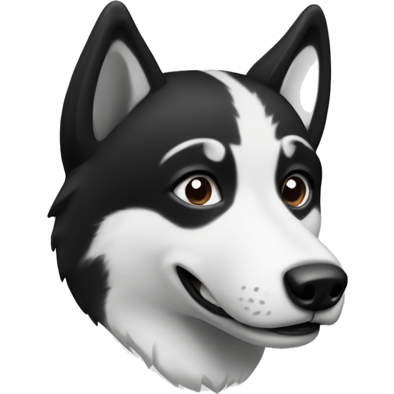 Huskey black and white  emoji