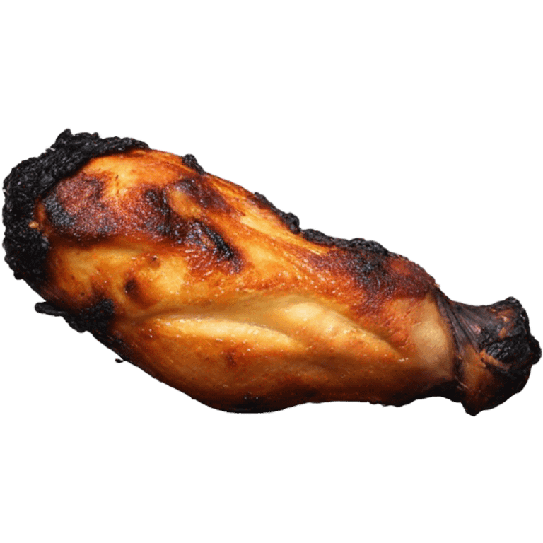 Burned chicken drumstick emoji