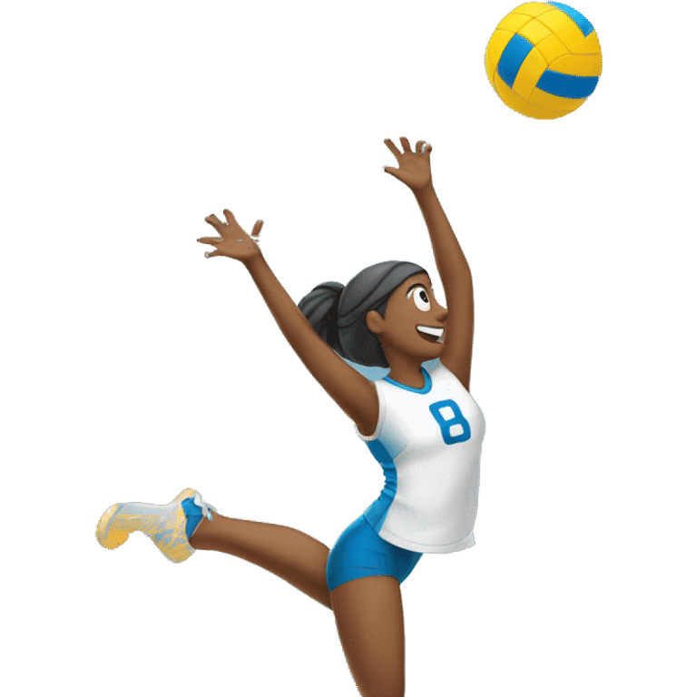 Raining volleyball emoji