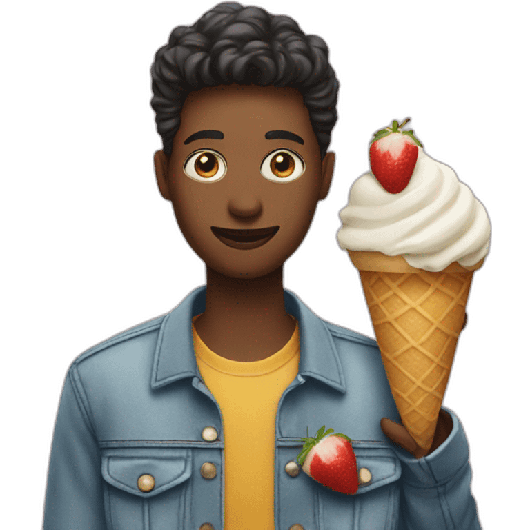 person and ice cream emoji