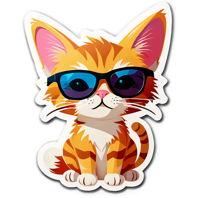 Cat with sunglasses emoji