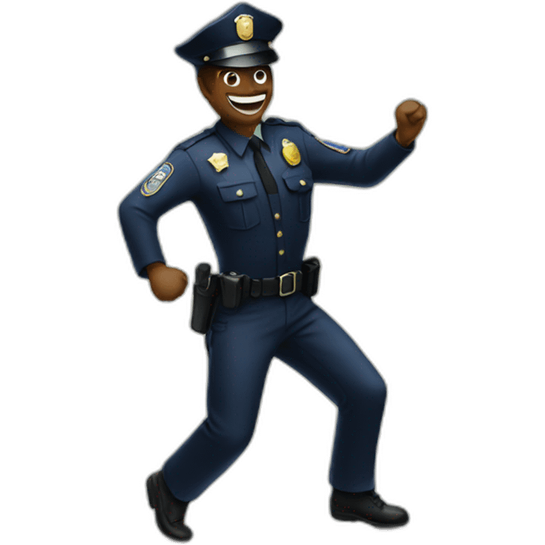 police dancing on a grave emoji