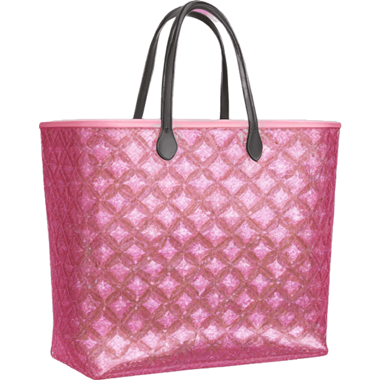 pink sparkle goyard tote emoji