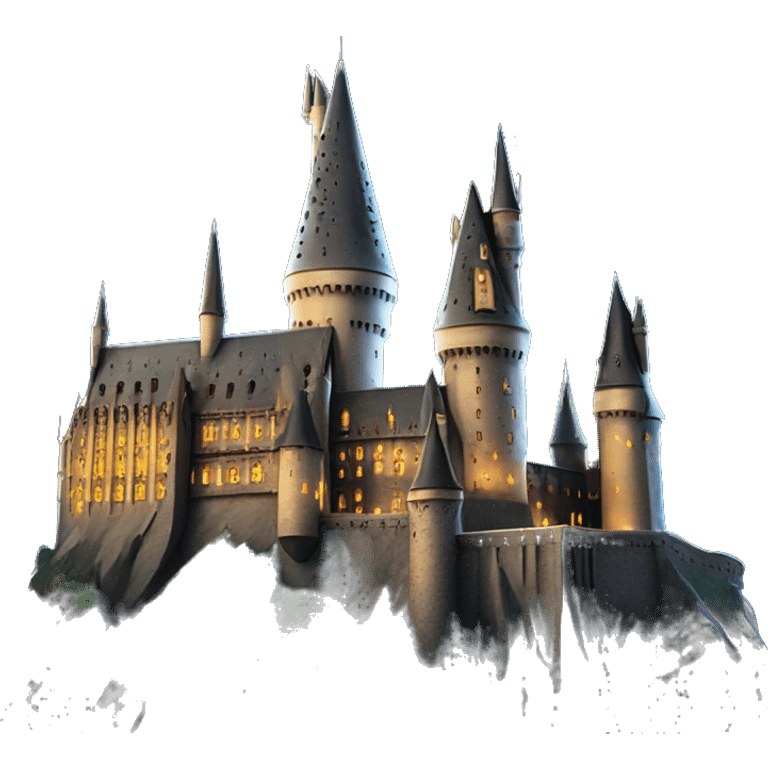 Hogwarts castle at night emoji