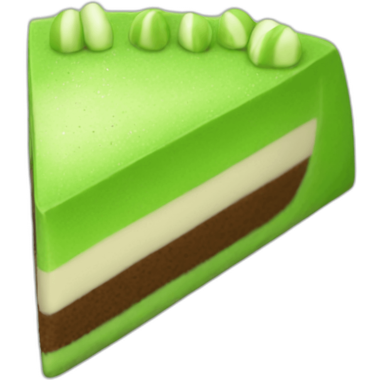 matcha cake wedge emoji