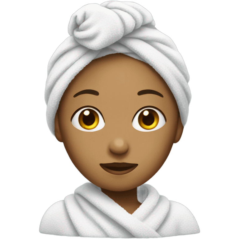 girl towel on head emoji