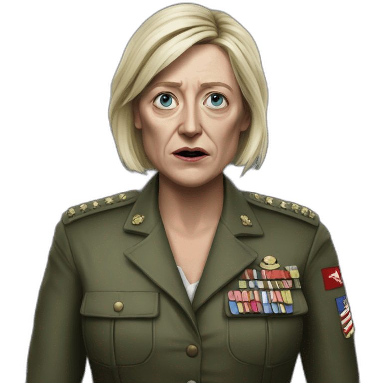 zombie marine lepen hyperrealistic emoji