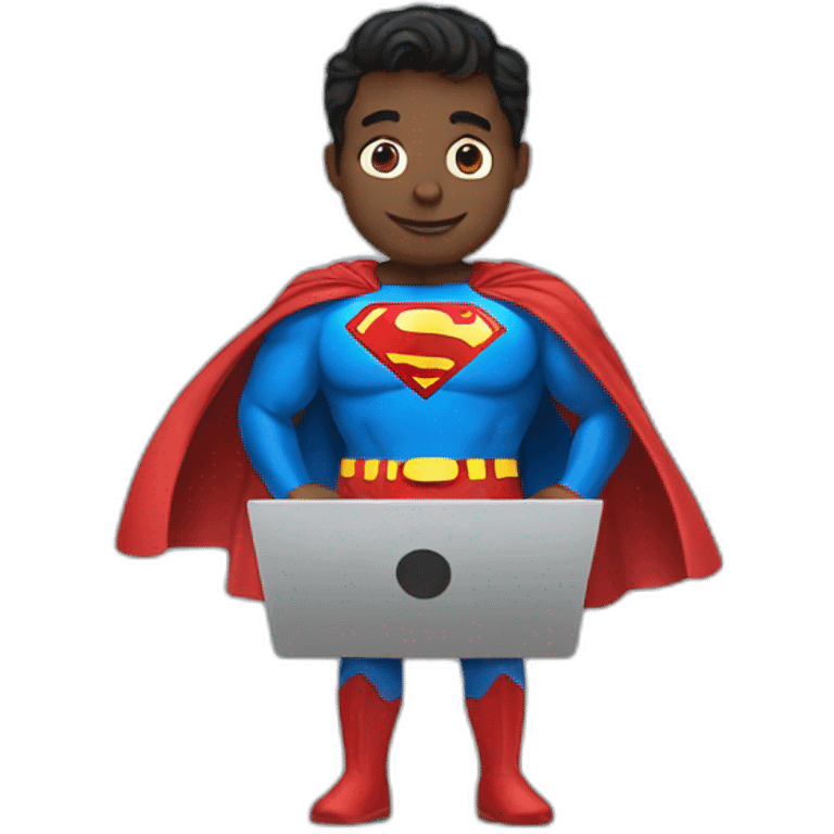 superman with laptop emoji