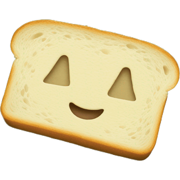 single slice of white bread laying in a patch of green grass emoji