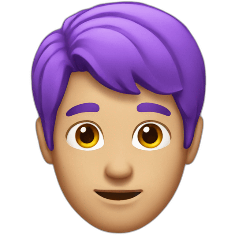 guy with purple hair emoji