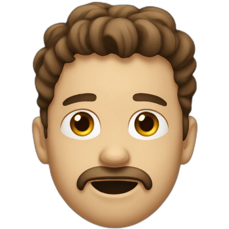 amazed brown hair goatee pierced nose emoji