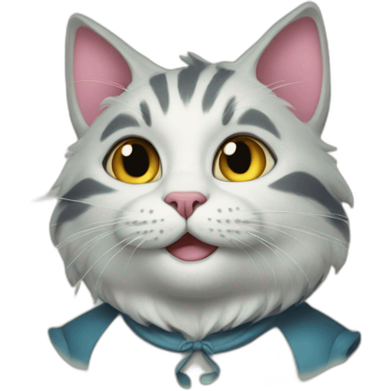 Alice in wonderland cat emoji