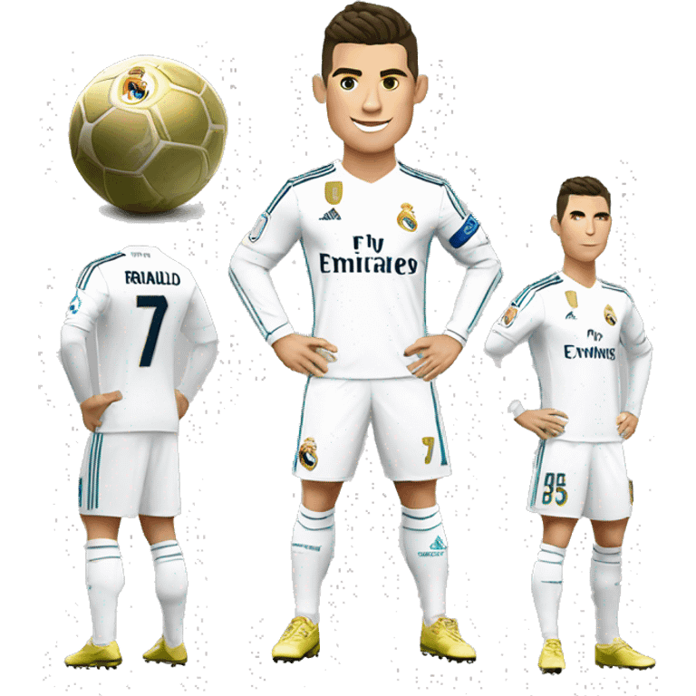 cristiano ronaldo con el uniforme del real madrid emoji