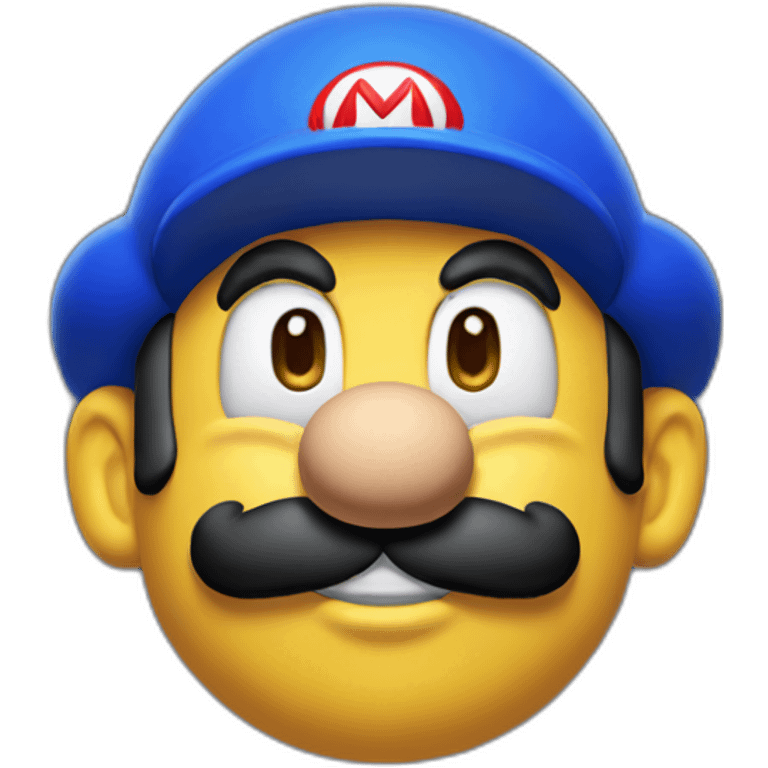 nintendo mario face with clown look emoji