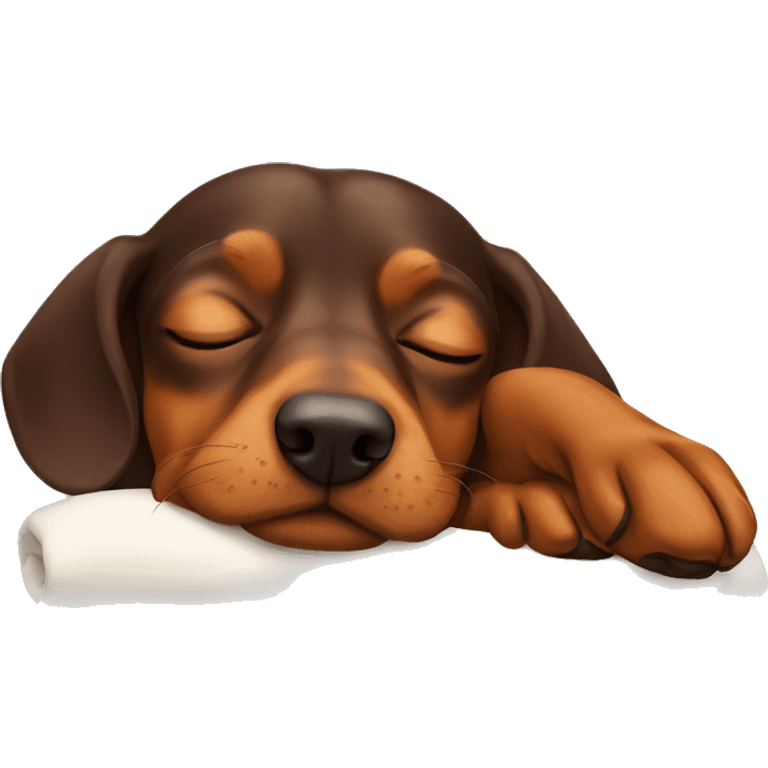 Daschund sleeping  emoji