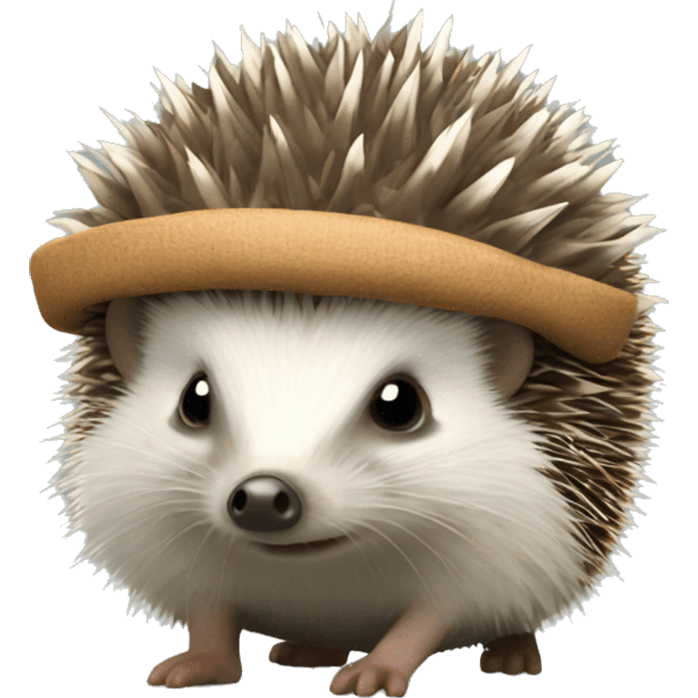 Hedgehog with bunnet emoji