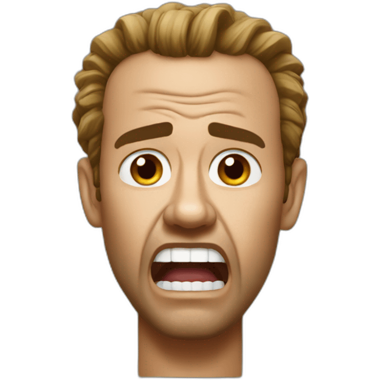 angry and shouting kirk from tropic thunder emoji